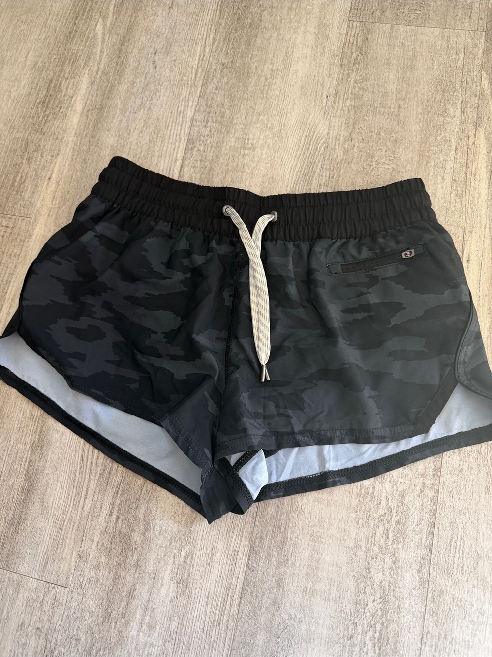 Vuori Women's Black Camouflage Athletic Shorts